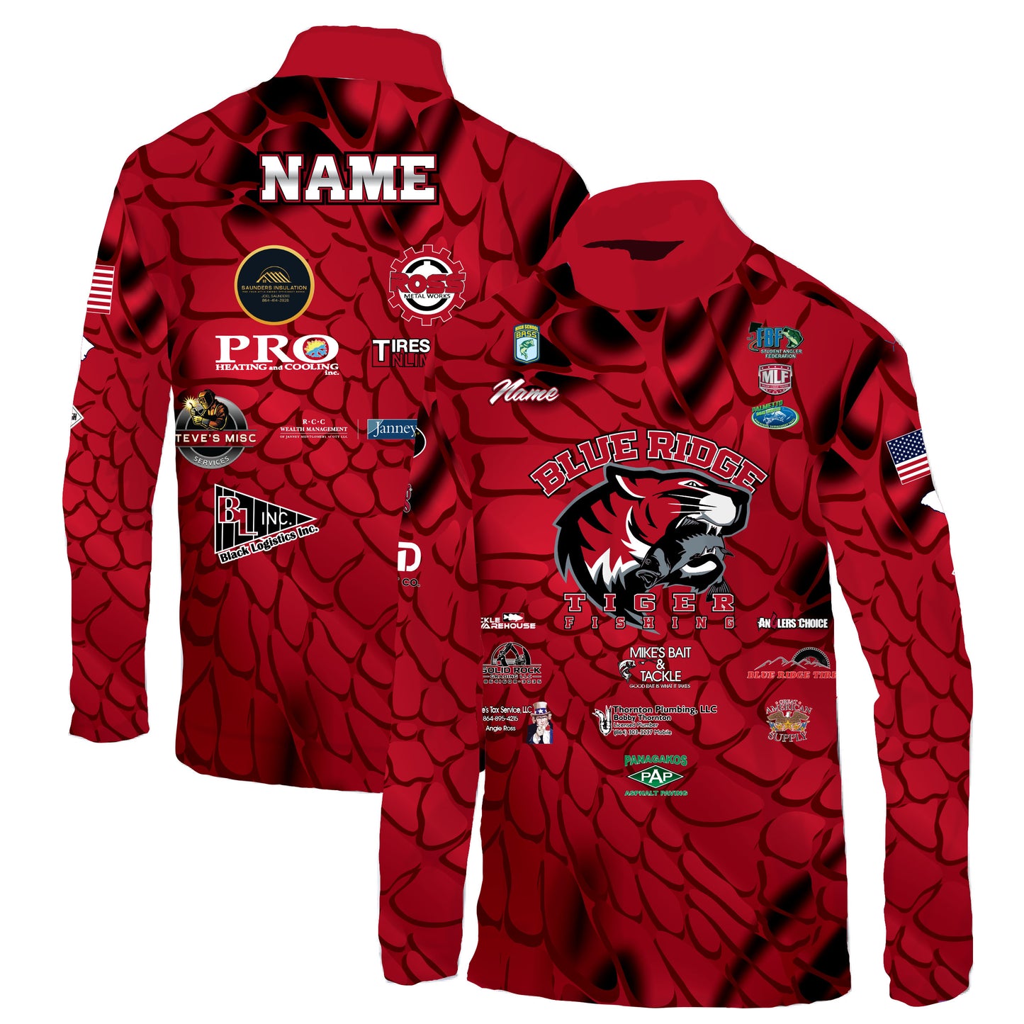 Blue Ridge Fishing Replica Quarter Zip Jersey