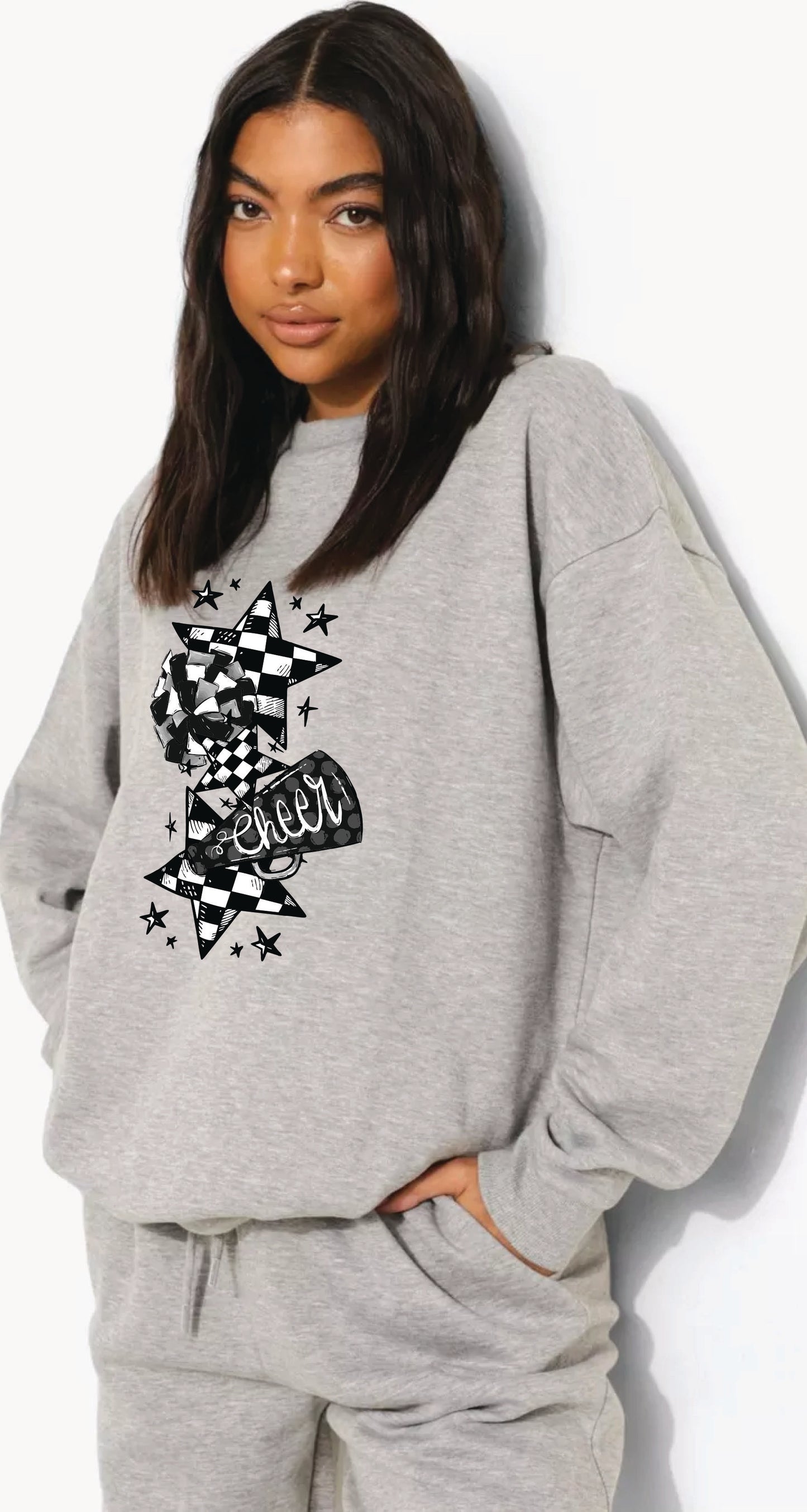 Chesnee Checkered Sweatshirt