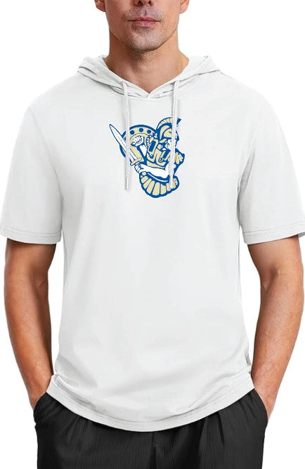 White Short Sleeve Performance Hoodie