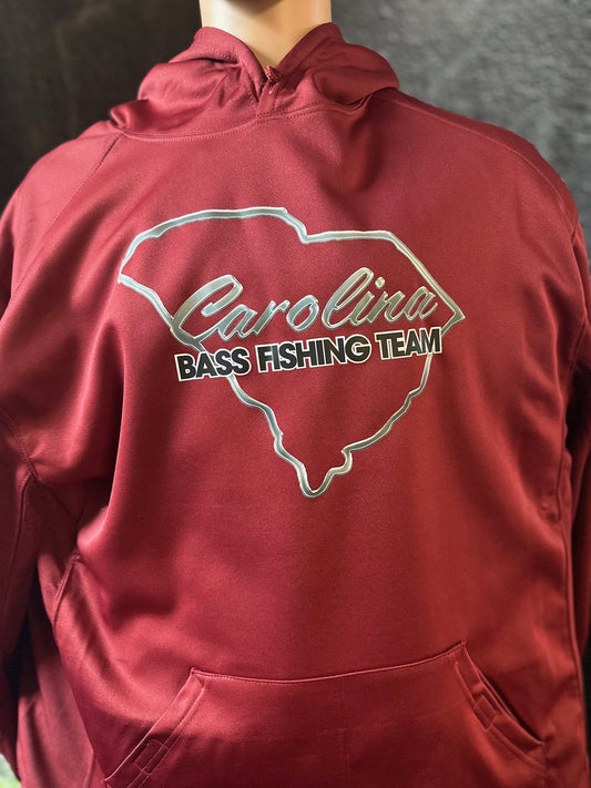 Carolina Bass Fishing State Outline Performance Hoodie